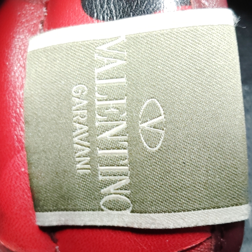 Valentino Garavani Red and Black Sneakers